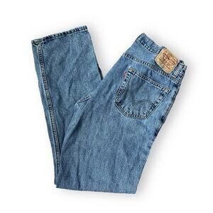 Vintage Levis 505 Jeans Mens 36x34 Medium Wash Blue Denim Straight Regular 90s‌